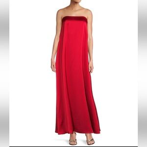 NWT Antonio Melani Lucia Maxi Dress size 10 red satin strapless gown